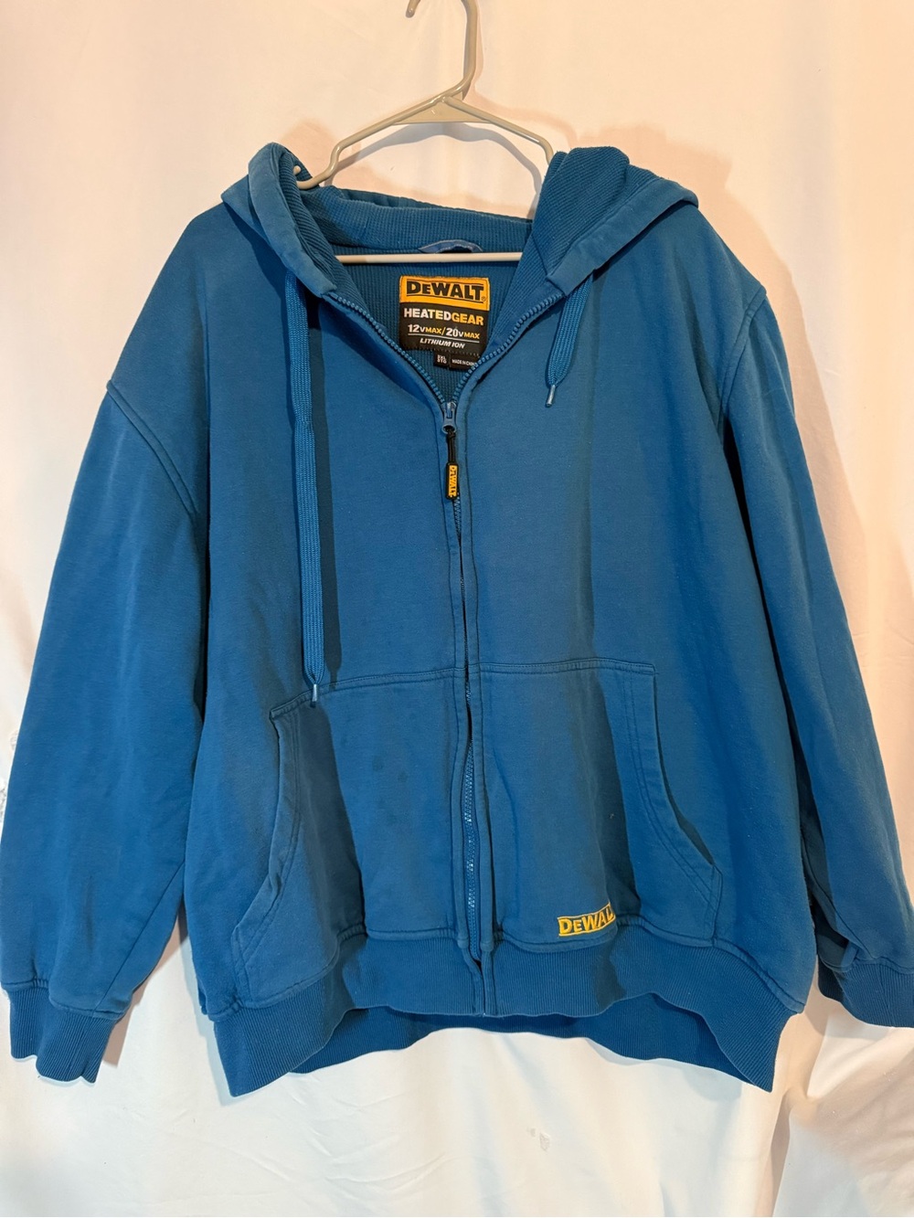 DEWALT DCHJ069 Heated Gear Hoodie 3XL Blue 20V MAX 12V MAX Work Jacket